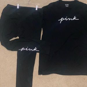 PINK long sleeve shirt and leggings